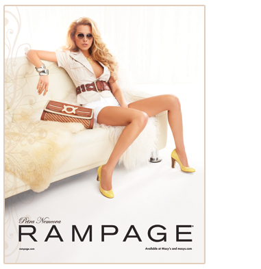 Female model photo shoot of Rampage Clothing