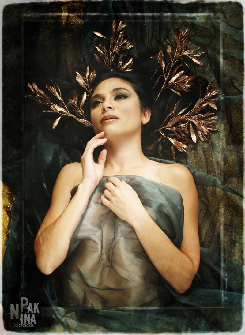Female model photo shoot of Yeminja by Nina pak, makeup by Lorri Mitchell