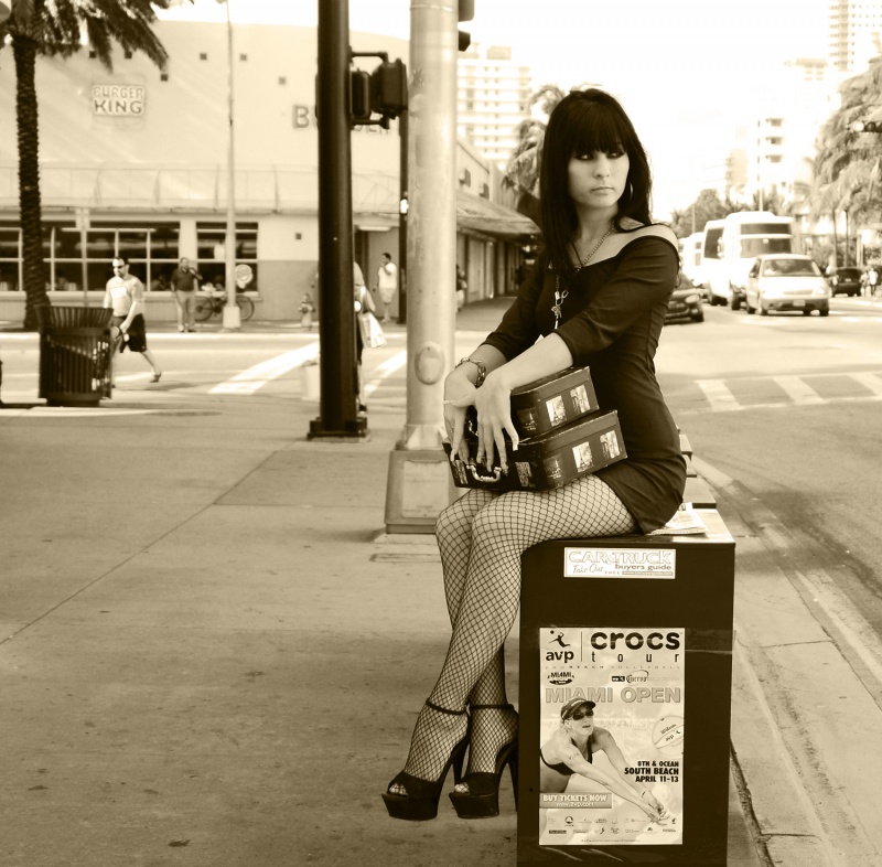 Female model photo shoot of Anna Shtorm in South Beach