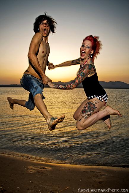 Male and Female model photo shoot of Mr Bitch Is Dead and kandyisbadass in Party Beach