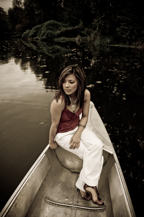 Female model photo shoot of Bug Lover by KyleJohnson in UW on a boat, makeup by Stacey Myers