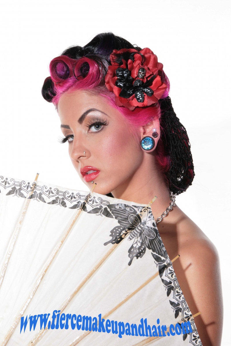 Female model photo shoot of Diana Rangel in Art Patino Studios, makeup by Diana Rangel