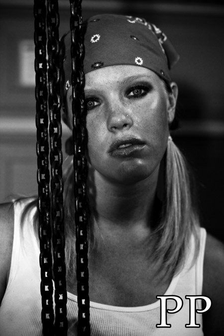Female model photo shoot of Linzee J by Phantasm Photo in Joplin, MO (Garage)