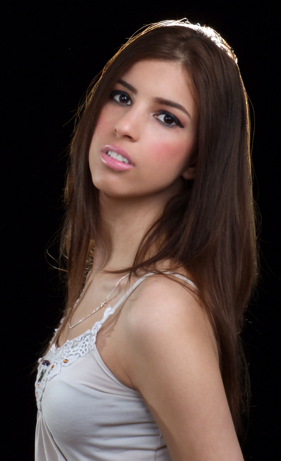 Female model photo shoot of mythika in Reston Studio, makeup by Glamour Fx
