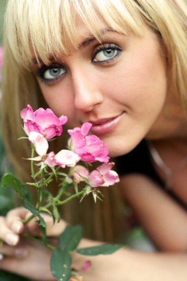 Female model photo shoot of Katya L, makeup by C Zolotova Cosmetika