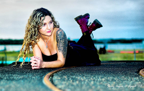 Female model photo shoot of Astrid Ehrnholm in Fort Lytton, Brisbane