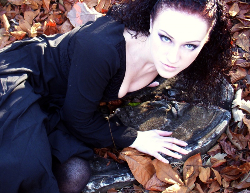 Female model photo shoot of Bunni Peterdozzi in Jenkinsville Cemetary, SC