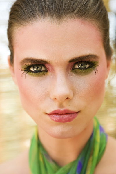 Female model photo shoot of Justine Ungaro Studios, makeup by Sharon Hawkey