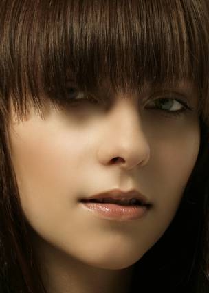 Female model photo shoot of crystal maria make up