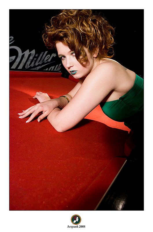 Female model photo shoot of Kirsty Groom in Catwalk Rock Lounge Glasgow