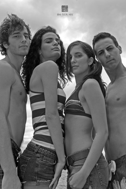 Female and Male model photo shoot of Anna Crooke, Mikayla Model, Jelisa Loren and Jason Dinetz by Hoyin Siu in Sunnyside Beach, Toronto, makeup by Bronwen S