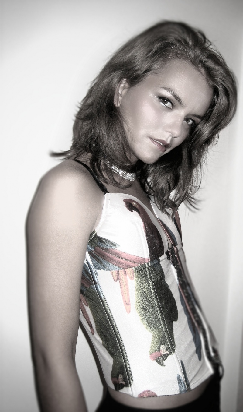 Female model photo shoot of Spidy, makeup by Zsofi Benedek