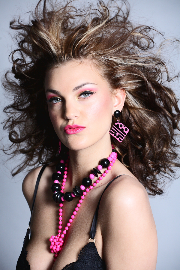 Female model photo shoot of Melissa Nicholl by ZAIDEN in Glam Studio+Gallery, Toronto, hair styled by Hairbot