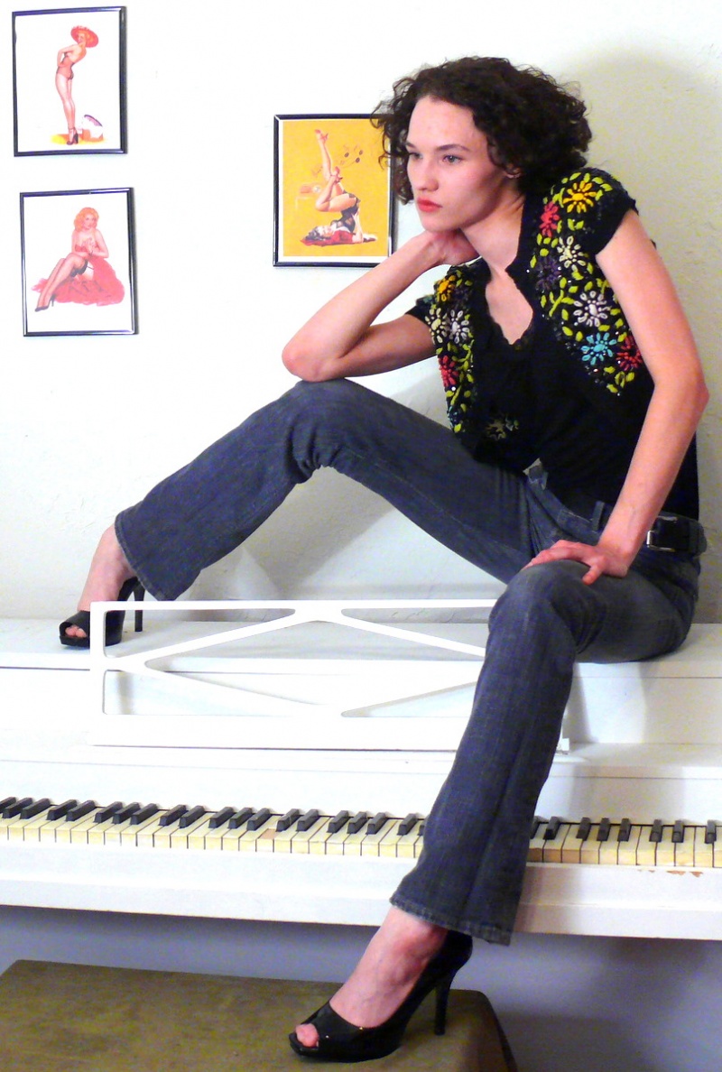 Female model photo shoot of Im-ReachingMyDreams and Solace Mutski in My piano