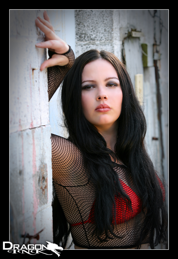 Female model photo shoot of  Naenia by Dragon Ink - Sean William, makeup by Krysi King