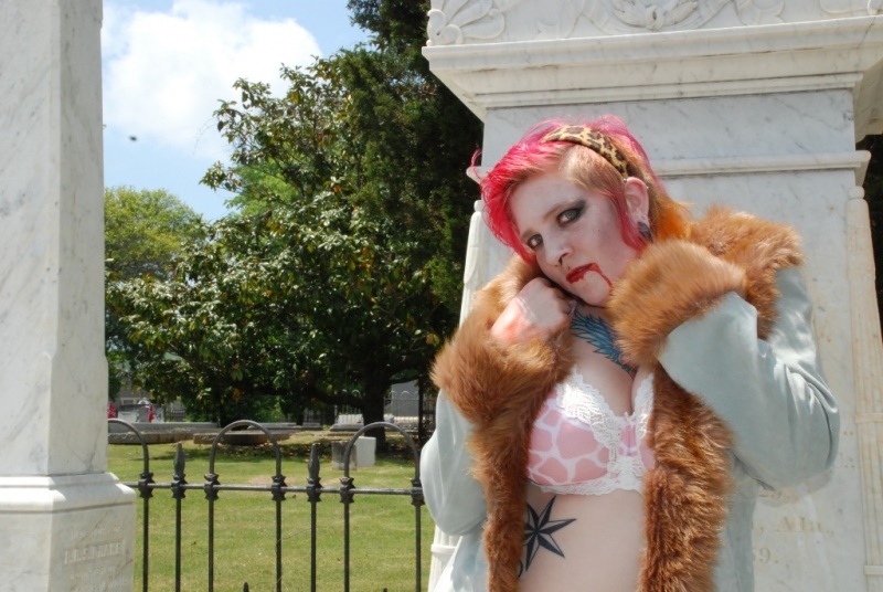 Female model photo shoot of Deli Wayn in Pine Hill Cemetery, Auburn, AL
