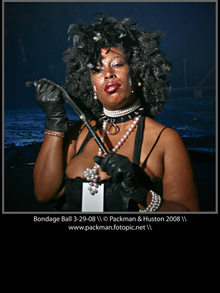 Female model photo shoot of Queen Frenchie in Bondage Ball
