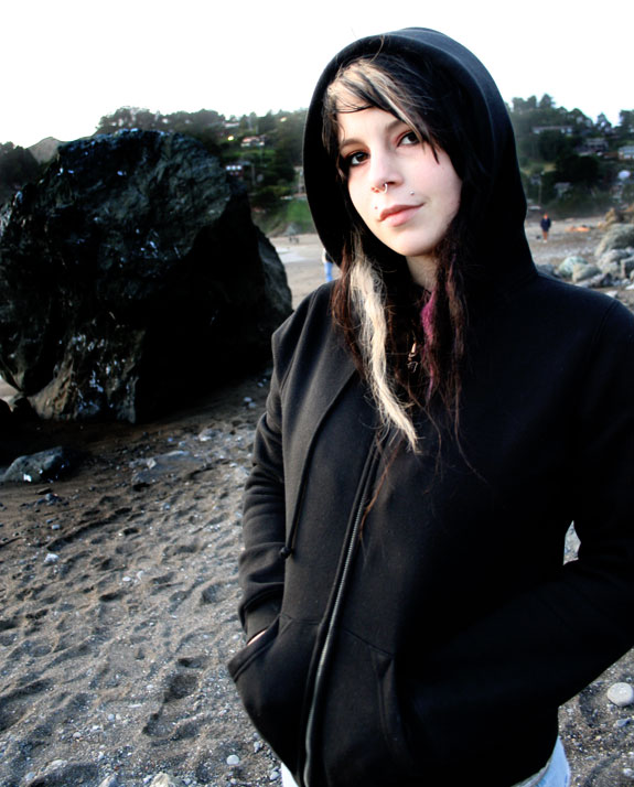 Female model photo shoot of Derby Suicide in Muir Beach