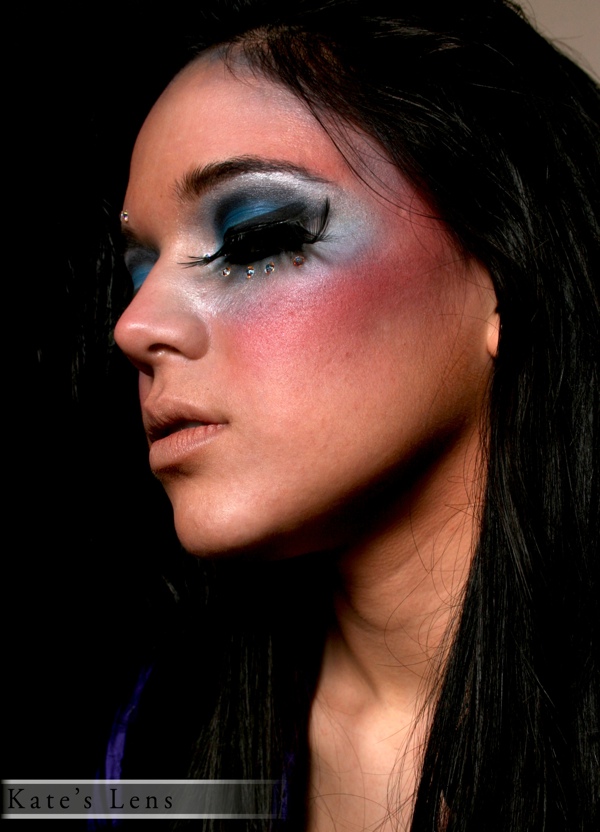 Female model photo shoot of Vivita by Kate Timbers, makeup by Jen Ford