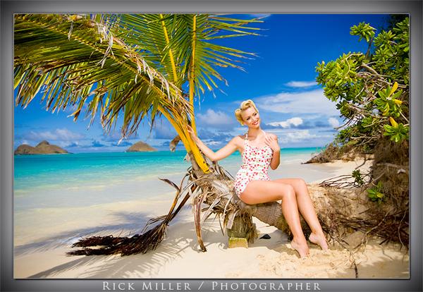 Female model photo shoot of LIPSTICK LAB and Monique Wheeler by Rick Miller in Lanikai Beach