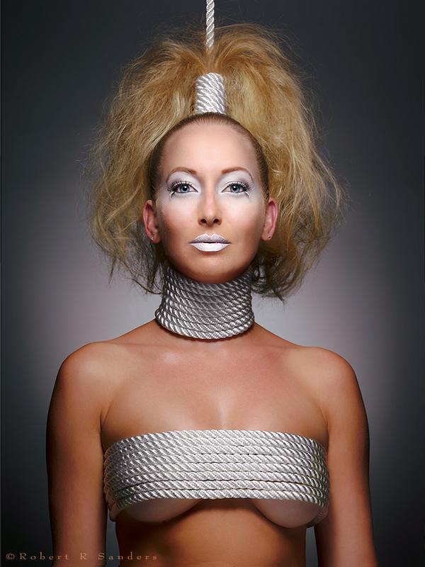 Female model photo shoot of Victoria Vertuga by Robert Sanders, makeup by lizart