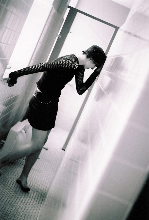 Female model photo shoot of Willow Jack in Convent Bathroom