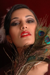 Female model photo shoot of Sonu Gill