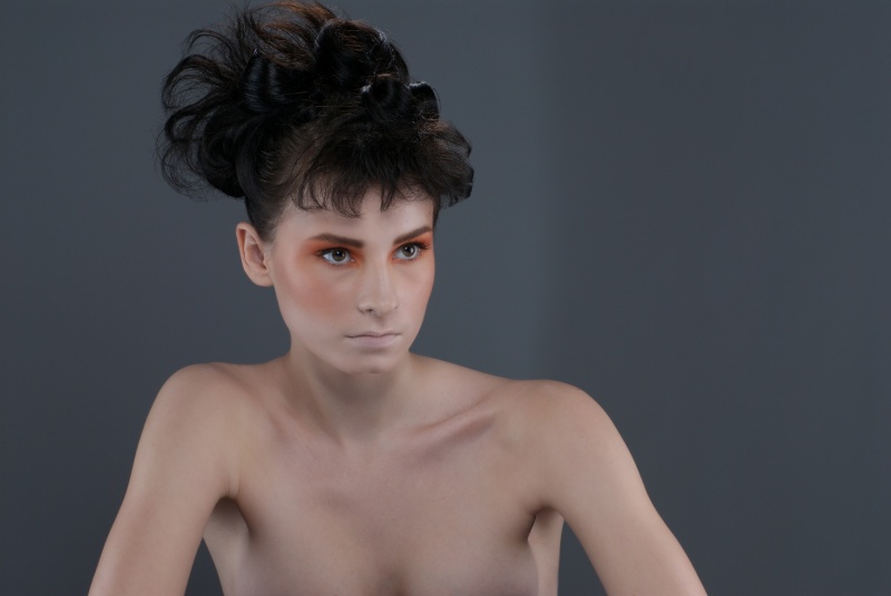 Female model photo shoot of odyb2 and Katya M by Ramses Moya, hair styled by hair enforcer