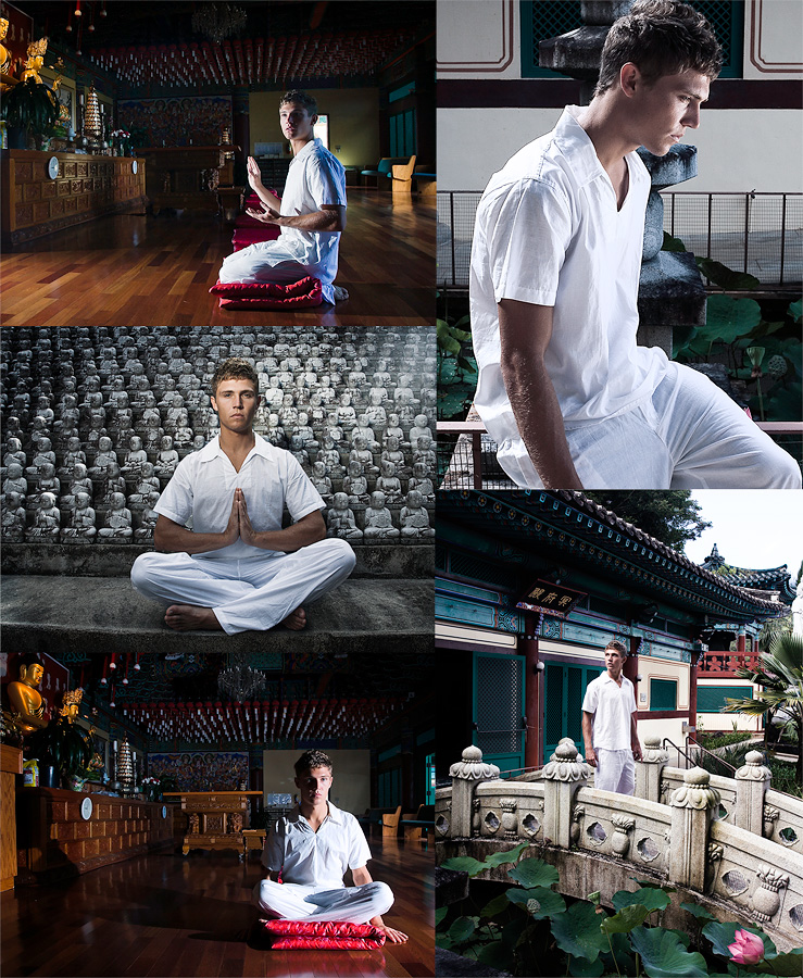 Male model photo shoot of Studio K by Studio K and Lester Manding in A temple