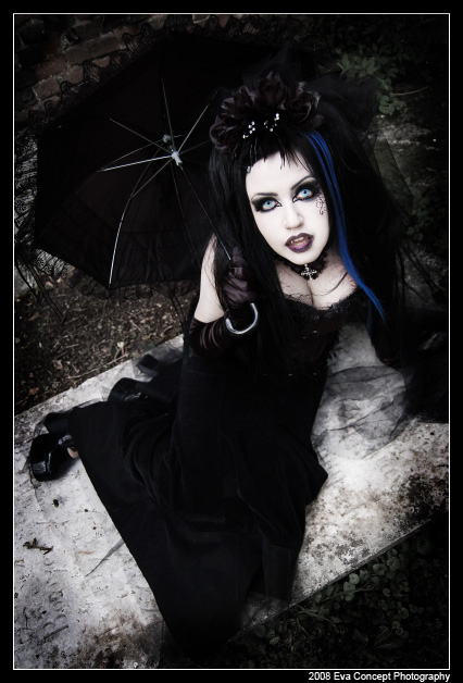 Female model photo shoot of Deadly D0ll by Dark Romantics  in Stoneham Graveyard