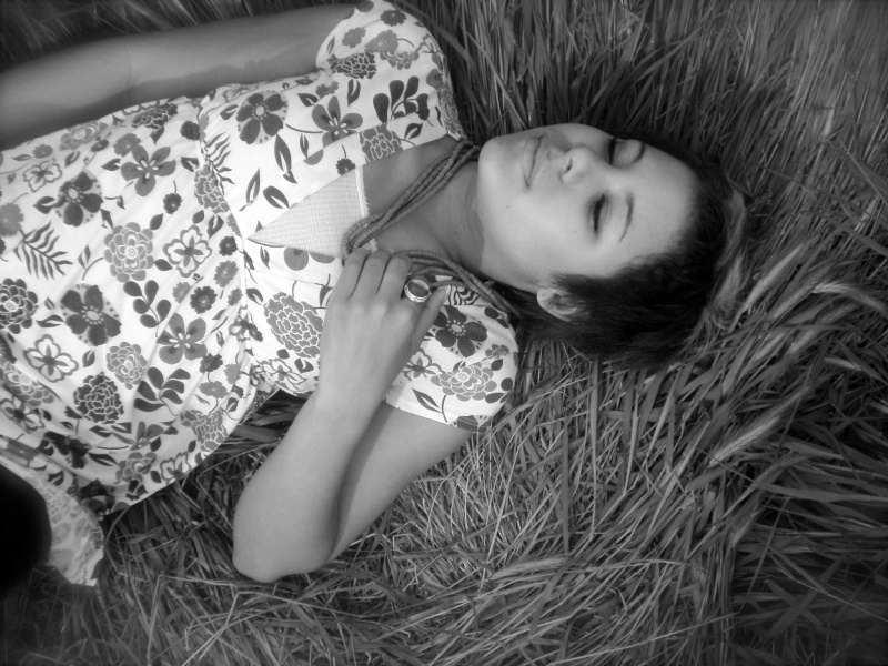 Female model photo shoot of VanVarden Photography in Grass Field in Salinas, CA