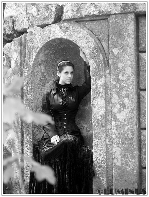 Female model photo shoot of Lady Raven Model in Bomarzo - Italy
