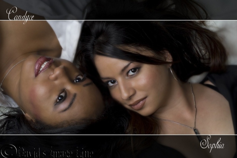 Male and Female model photo shoot of D101Photo, Candy Jae and SophiaMarie in Studio 