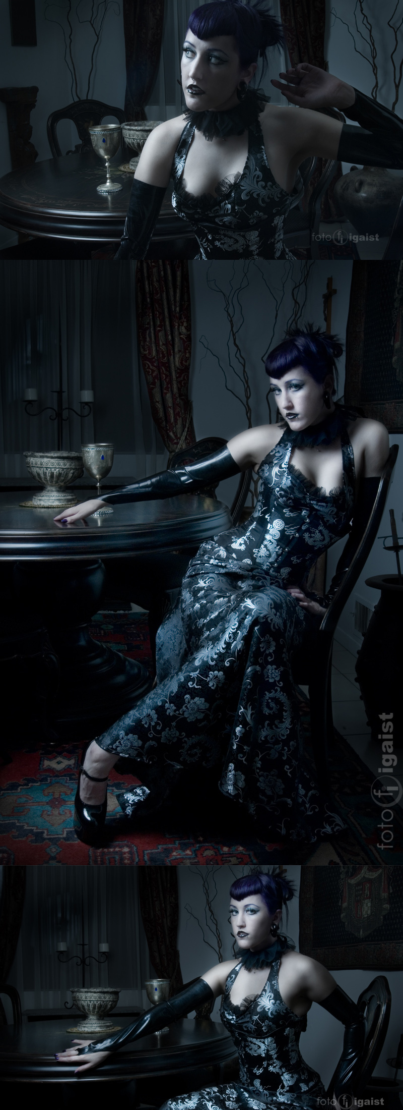 Female model photo shoot of Vicious Dolls and Natalie Addams by Sinbad Kazakian, clothing designed by Vicious Dolls