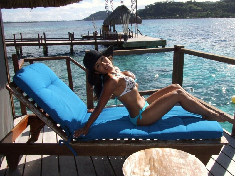 Female model photo shoot of Katyuska in Overwater bungalow - Bora Bora