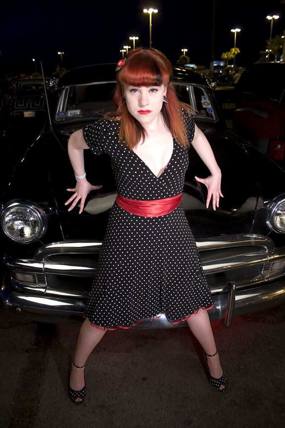 Female model photo shoot of Holly Von Sinn in Viva Las Vegas Car Show, Las vegas