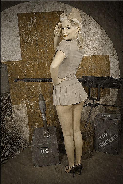 Female model photo shoot of Penny Von Luck in Varga Studio