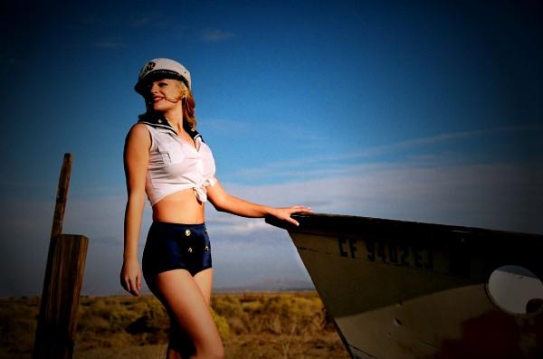 Female model photo shoot of Penny Von Luck in The desert