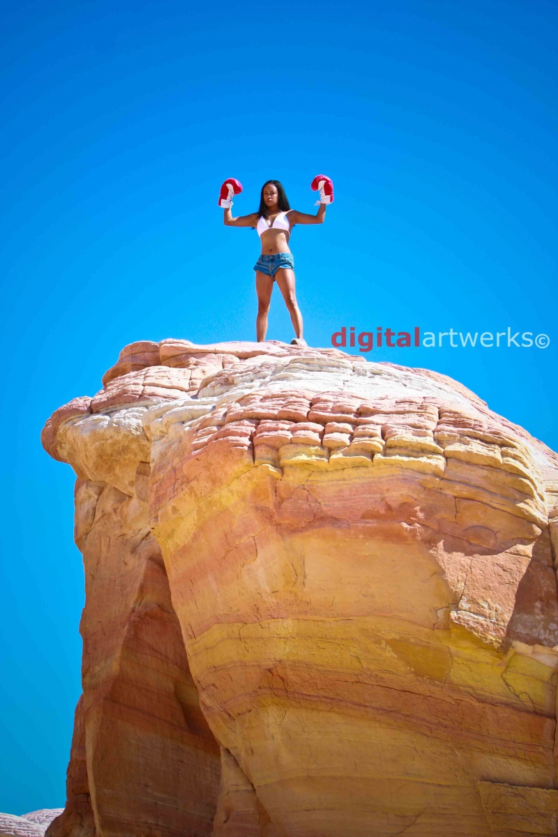 Female model photo shoot of Hayley Hayley by Digital Artwerks in Valley of Fire