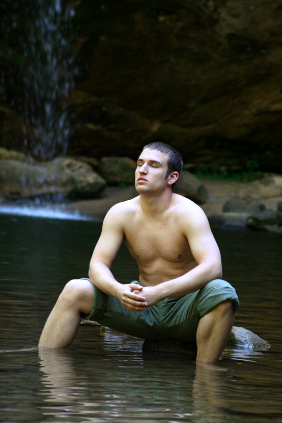 Male model photo shoot of John Melrose by JRickard in Old Man's Cavern, Hocking Hills, OH