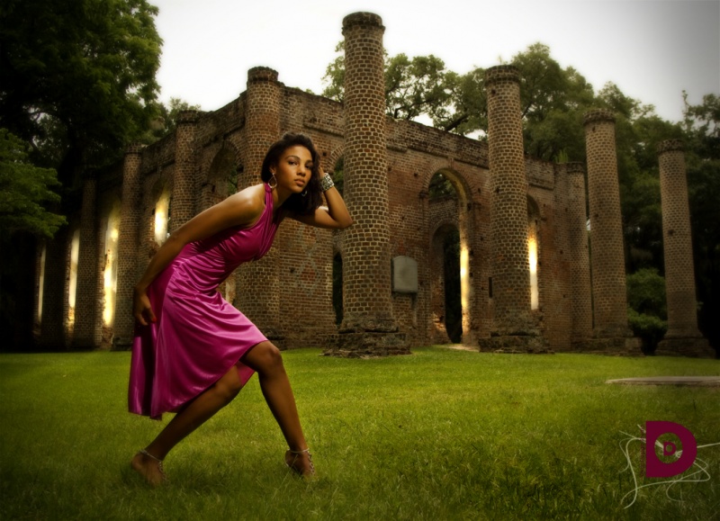 Male and Female model photo shoot of Jay Bright and AlishaBrisean in Ancient Church Ruins