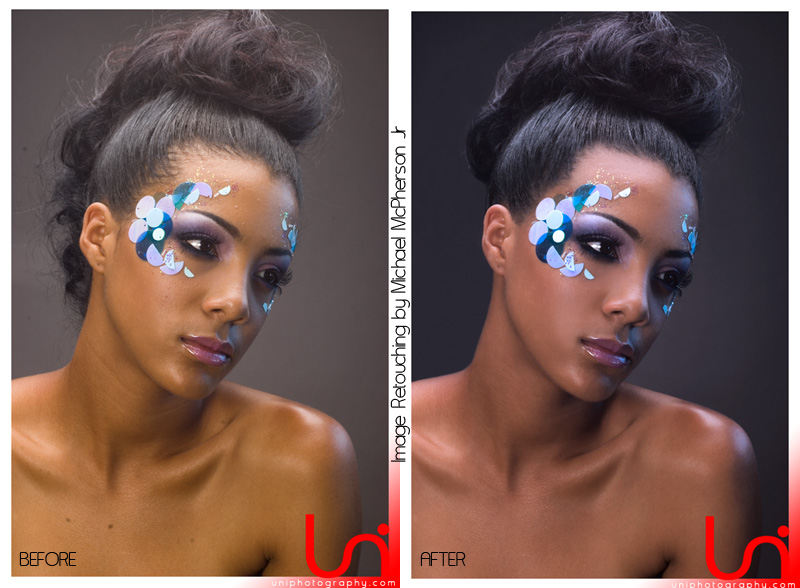 Male and Female model photo shoot of UniRetouch and Erin Darcel by Uni_Photography in West Hills, CA, makeup by Queen of Blending
