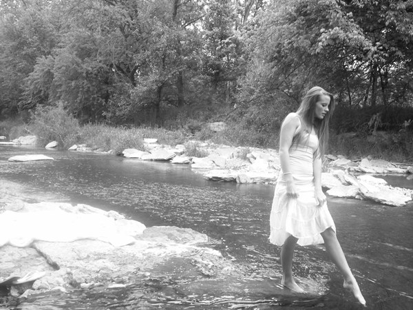 Female model photo shoot of Jeune in in my creek