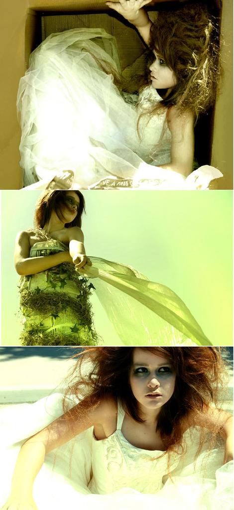 Female model photo shoot of Flor Del Pantano and Samantha Midori-Ann by Jockii, hair styled by fiberglass dress