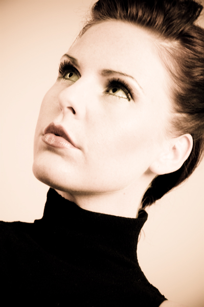 Female model photo shoot of amber DAGGER METAL