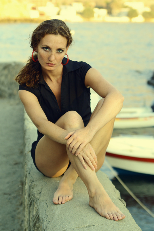 Female model photo shoot of Efelide by Alec Akinci in Greece