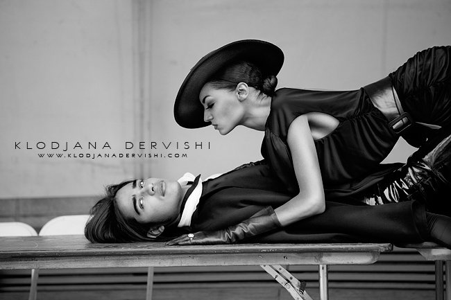 Female and Male model photo shoot of Klodjana Dervishi, M F Wilson and rafael perez in San Francisco, CA, wardrobe styled by Mario B Productions