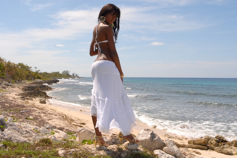 Male and Female model photo shoot of Tyronne Payton and The New Face of MS in Negril, Jamaica