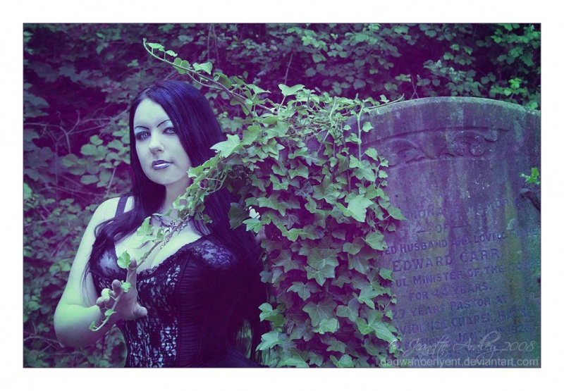 Female model photo shoot of SombreDreams and platinumbarbie86 in St James Cemetary Bath