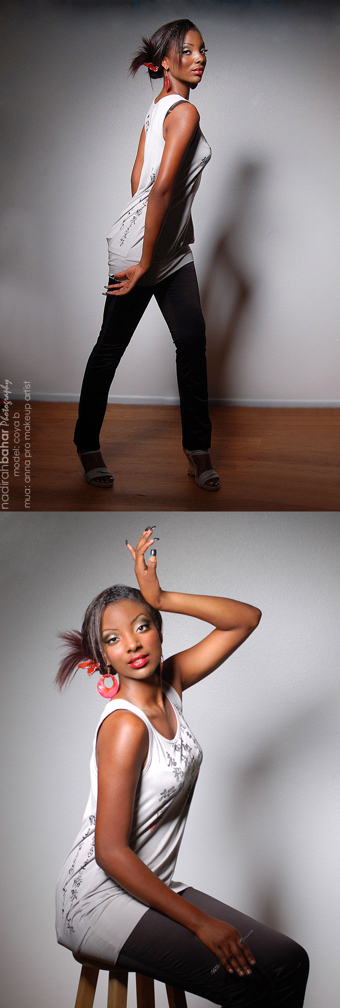 Female model photo shoot of Miz Coya B by Nadirah B, makeup by MsAntoinette